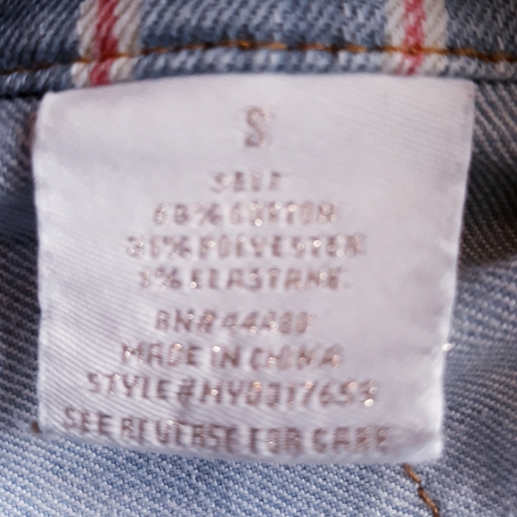 Tinseltown Denim Pinstripe Skirtall - Junior's Size Small Overalls Skirt - Picture 6 of 14